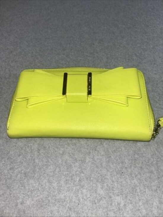 Handbags - BETSEY JOHNSON WRISTLET WRIST BAG CLUTCH WALLET PURSE XOZIPP YELLOW/GREEN